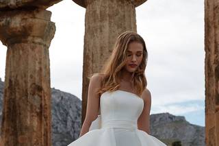 vestido de novia corte sirena con holanes