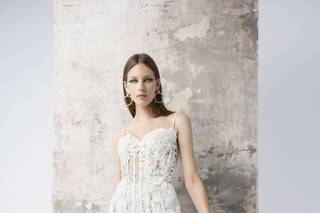 vestido de novia con corset y encaje