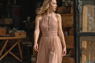 vestido de fiesta nude