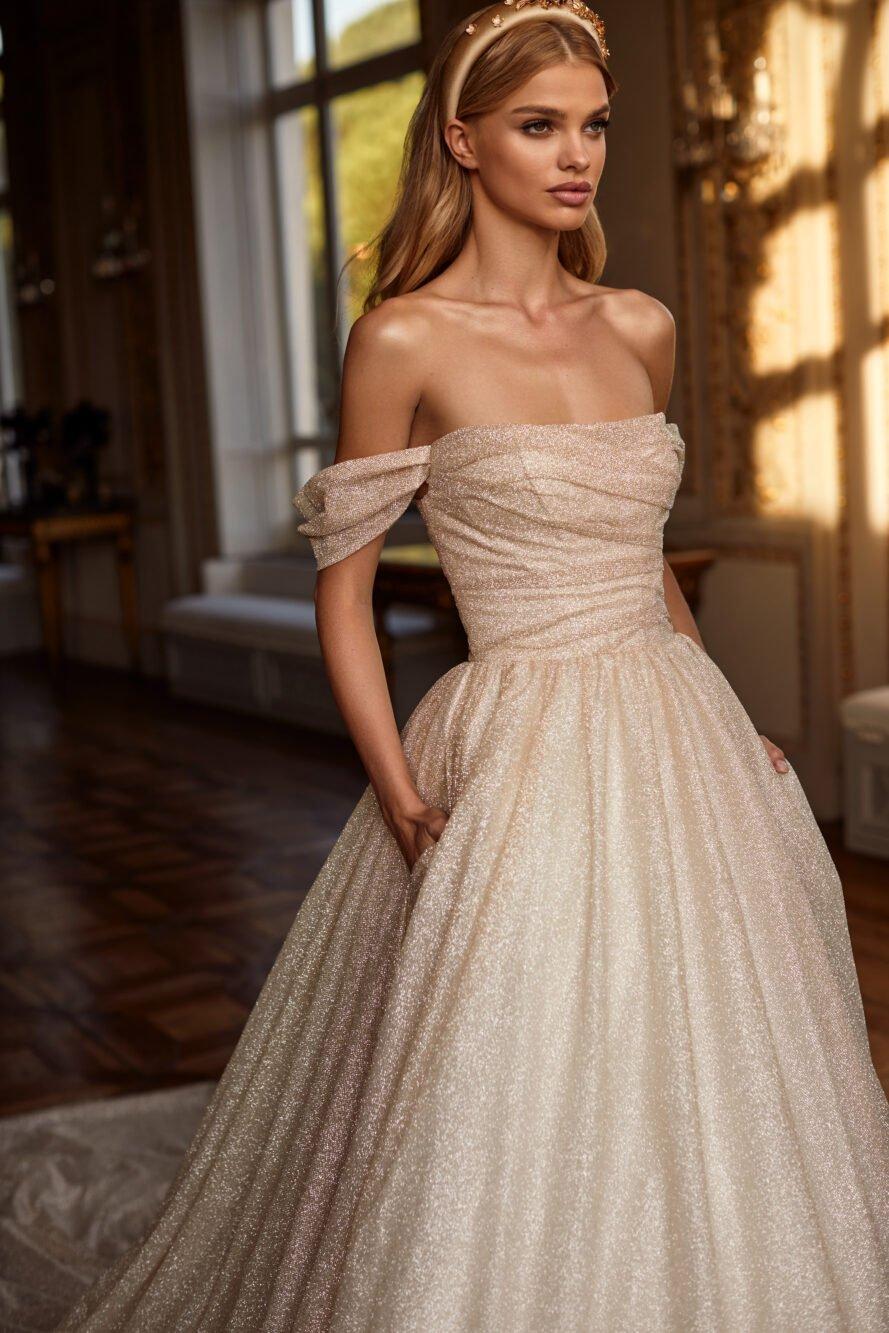 vestido de novia con bolsas