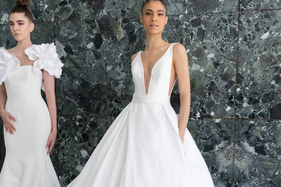 vestidos de novia sencillos corte princesa