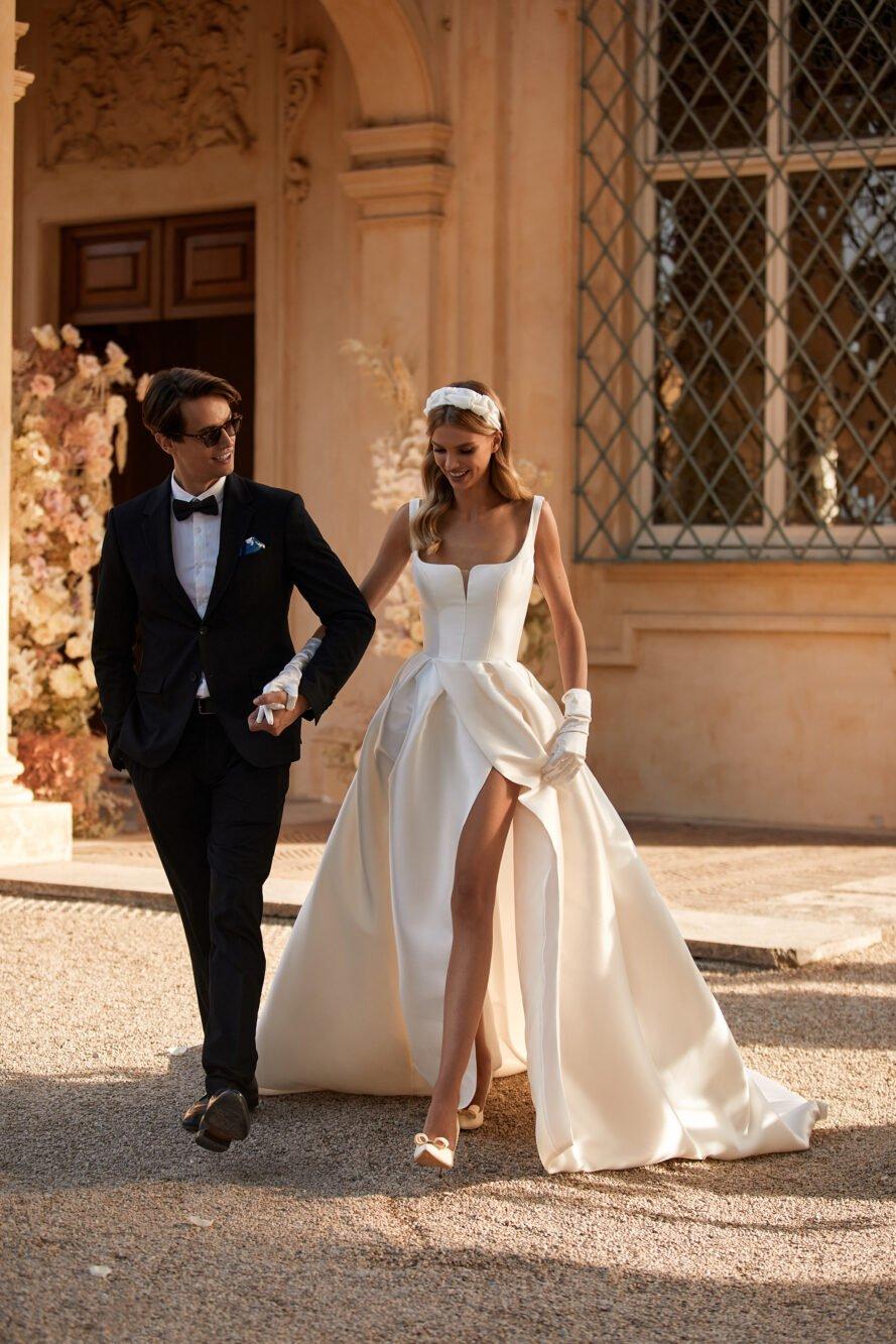 vestidos de novia corte princesa sencillos