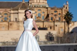 vestido de novia con bolsas