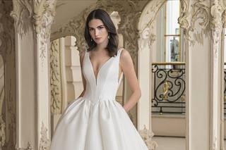 vestidos de novia corte princesa sencillos