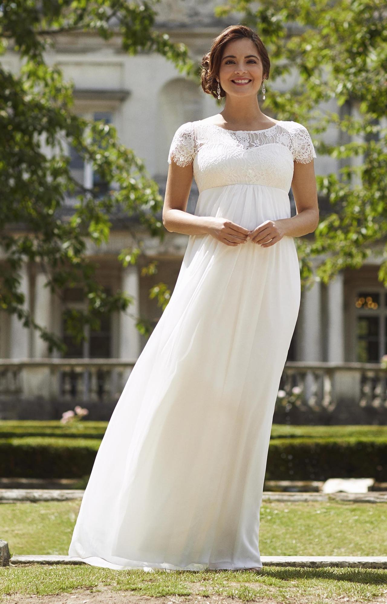 vestidos de novia corte imperio escote barco