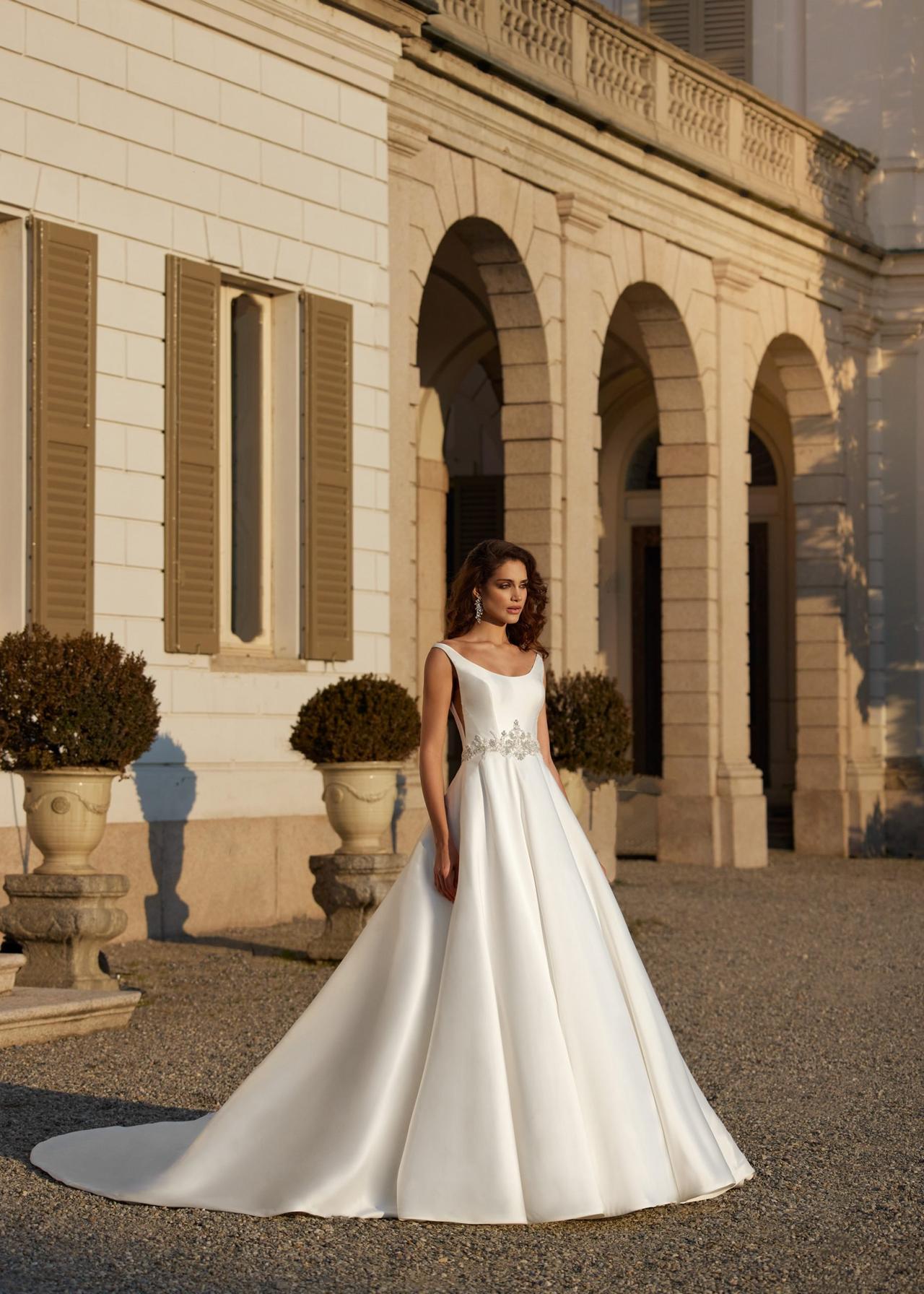 vestido de novia corte princesa ampón