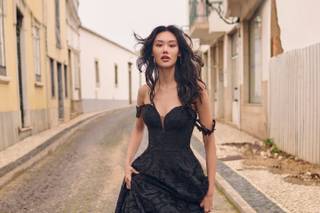 vestido de novia negro