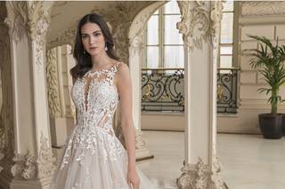 vestidos de novia corte princesa con encaje