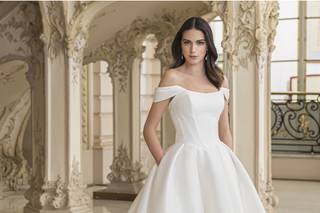 vestidos de novia corte princesa sencillos