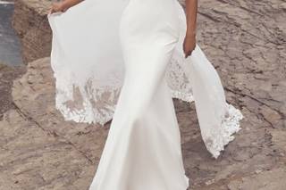 vestidos de novia corte sirena con falda desmontable