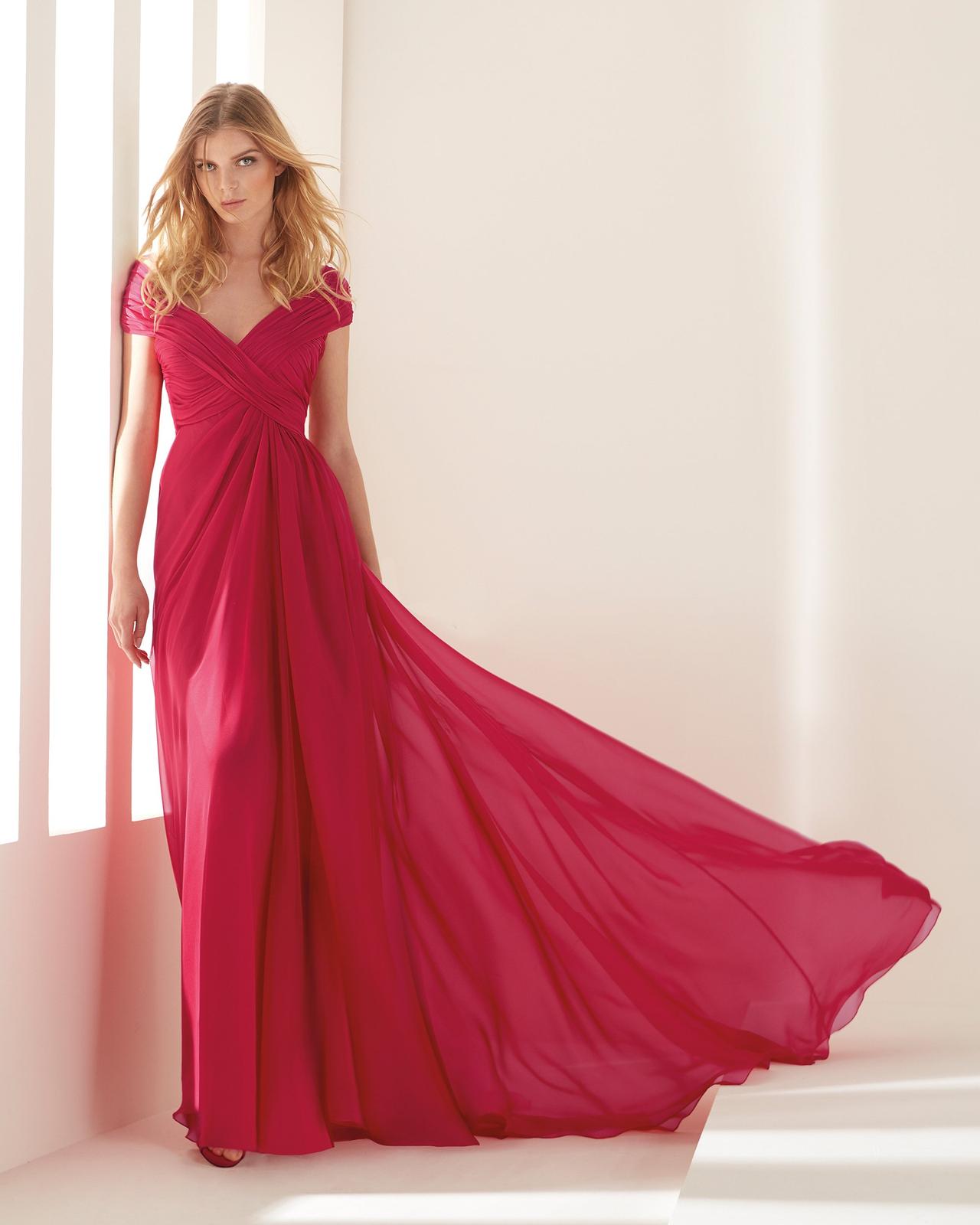 vestido de fiesta elegante fucsia