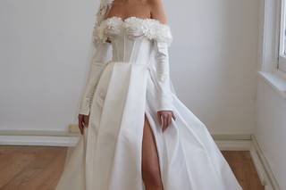 vestidos de novia con manga caída