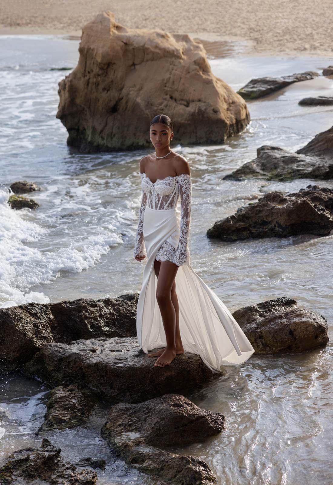 Vestidos de novia para playa: Vaporosidad y frescura