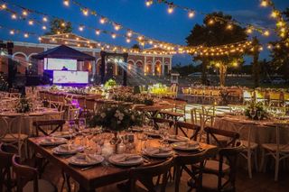 decoración con luces para boda