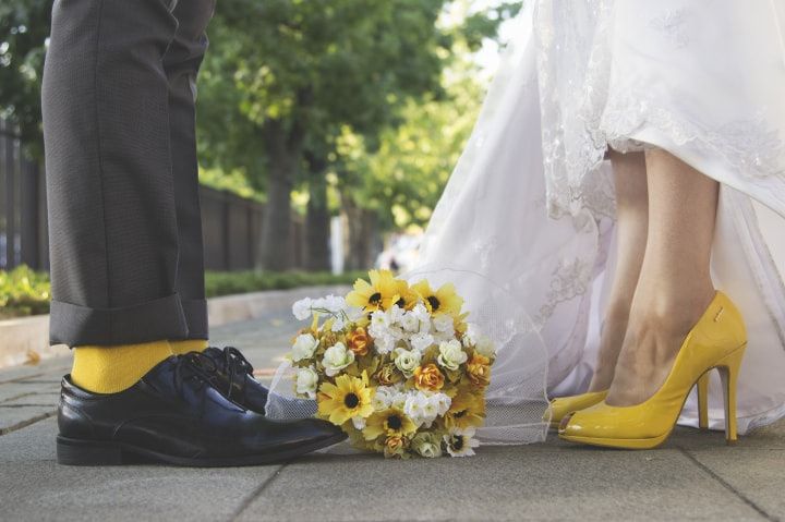 Francisca y Orlando, una preciosa boda en tonos amarillos