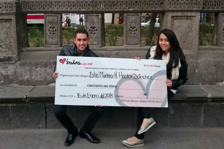 ¿Su primer regalo de boda? Los 50 mil pesos del sorteo de Bodas.com.mx