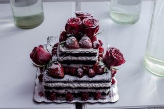 pastel de boda de chocolate