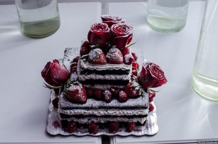 pastel de boda de chocolate