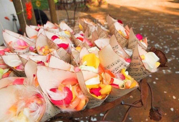 Decoraciones de boda con papel