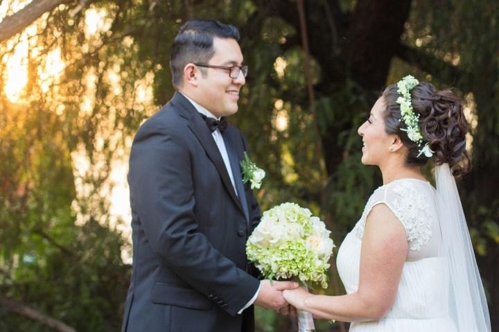 First look de novios antes de la boda