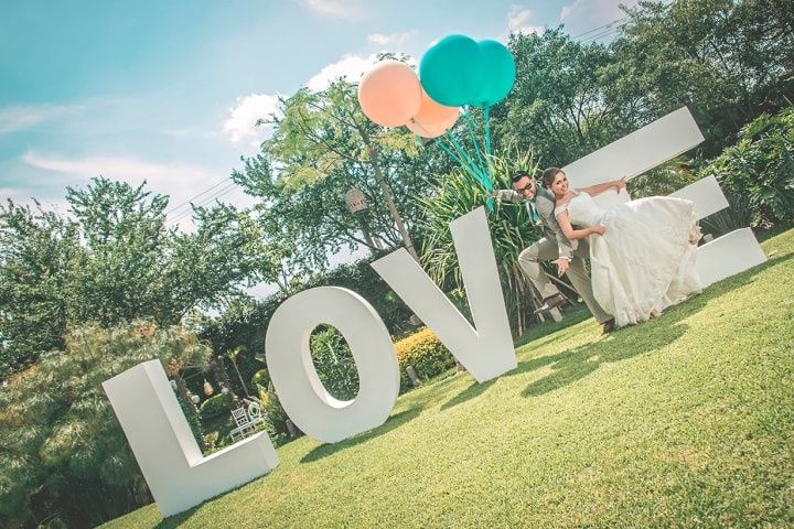 Letras XXL para la decoración de tu boda 