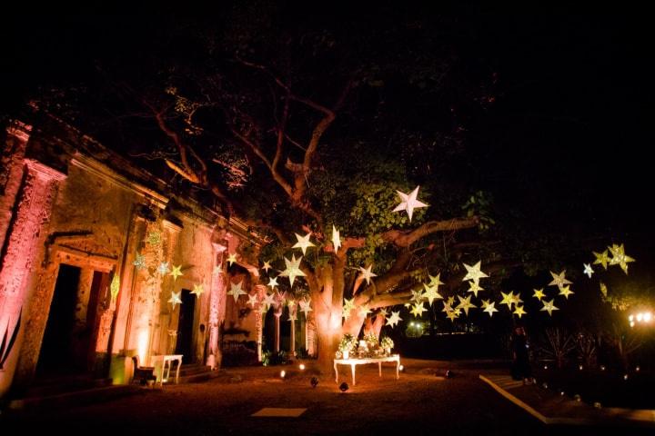 decoración con luces para boda