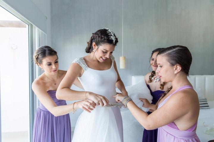 trenza recogida para novia con tocado