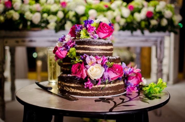 pastel de boda de chocolate