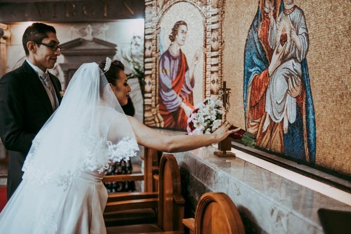 Ramo de novia a la Virgen