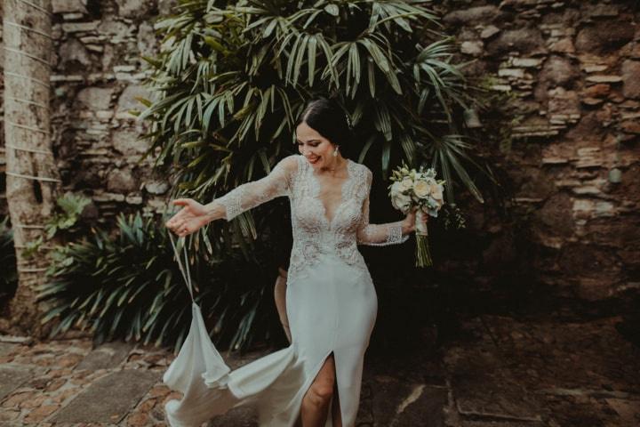 6 formas de recoger la cauda del vestido de novia 