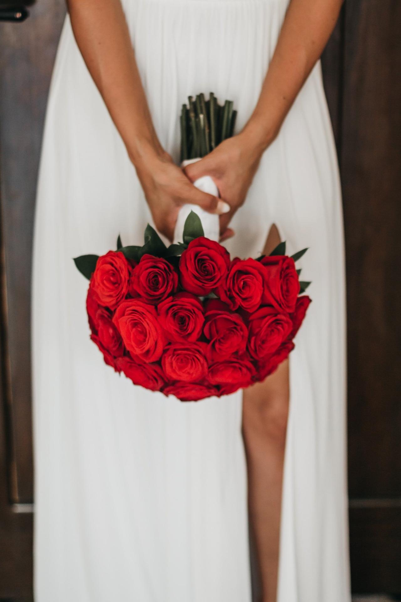 ramos de novia rojos vintage