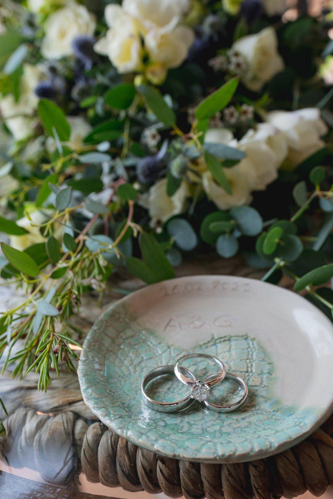 bandeja para anillos de boda