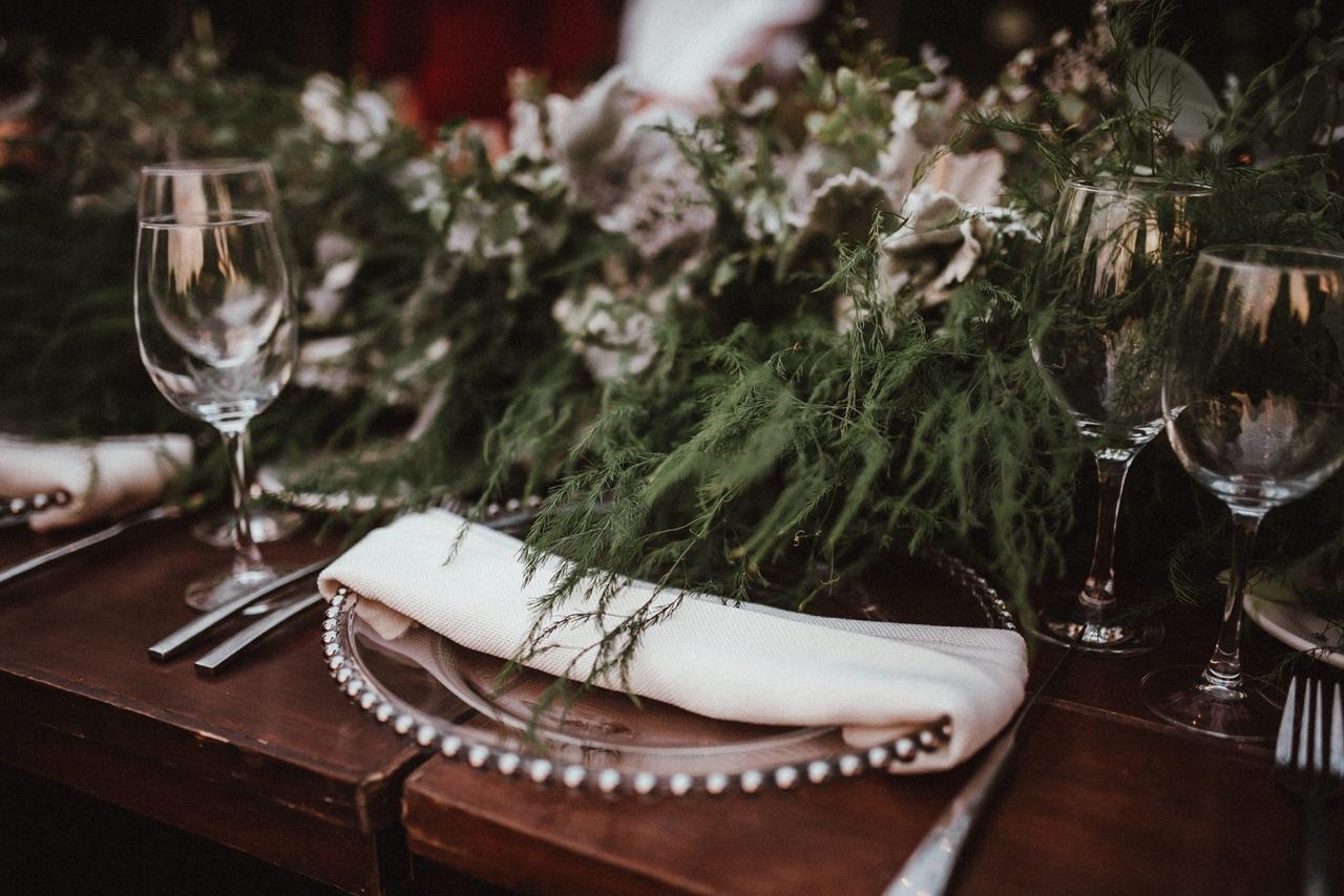 arreglos de mesa para boda navideños