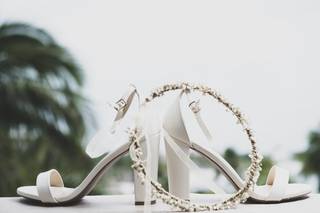sandalias blancas para novia