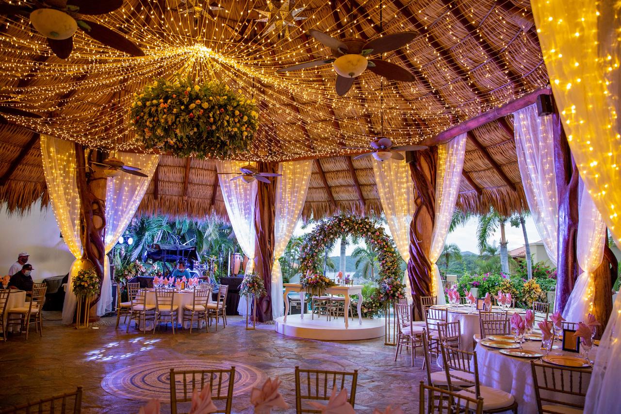 decoración con luces para boda