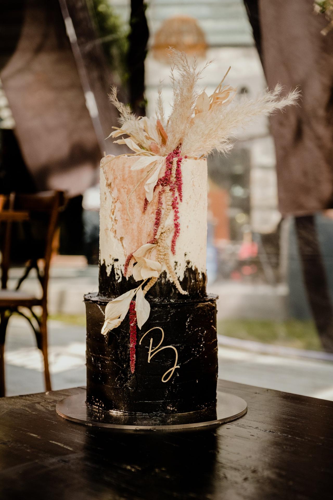 pastel de boda de chocolate