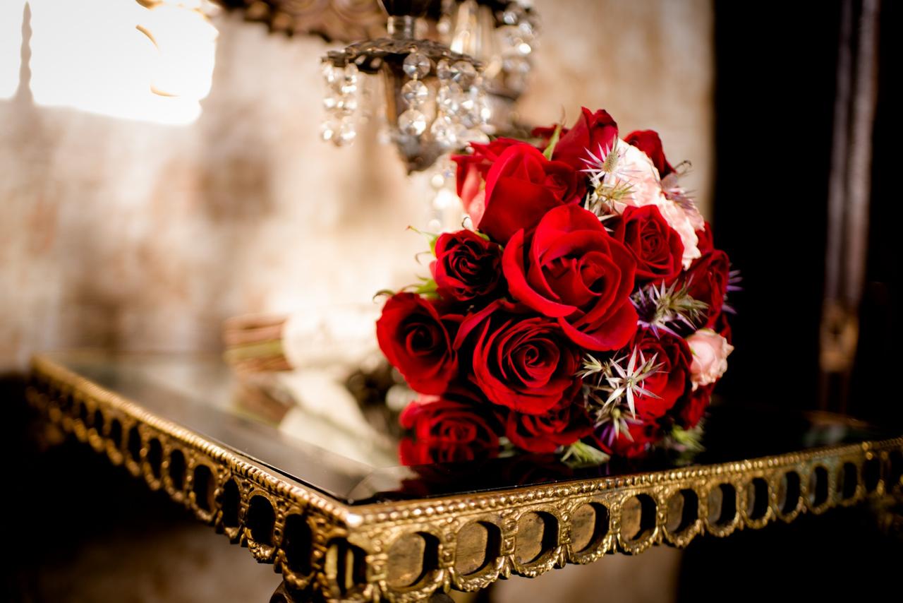 ramos de novia de rosas rojas