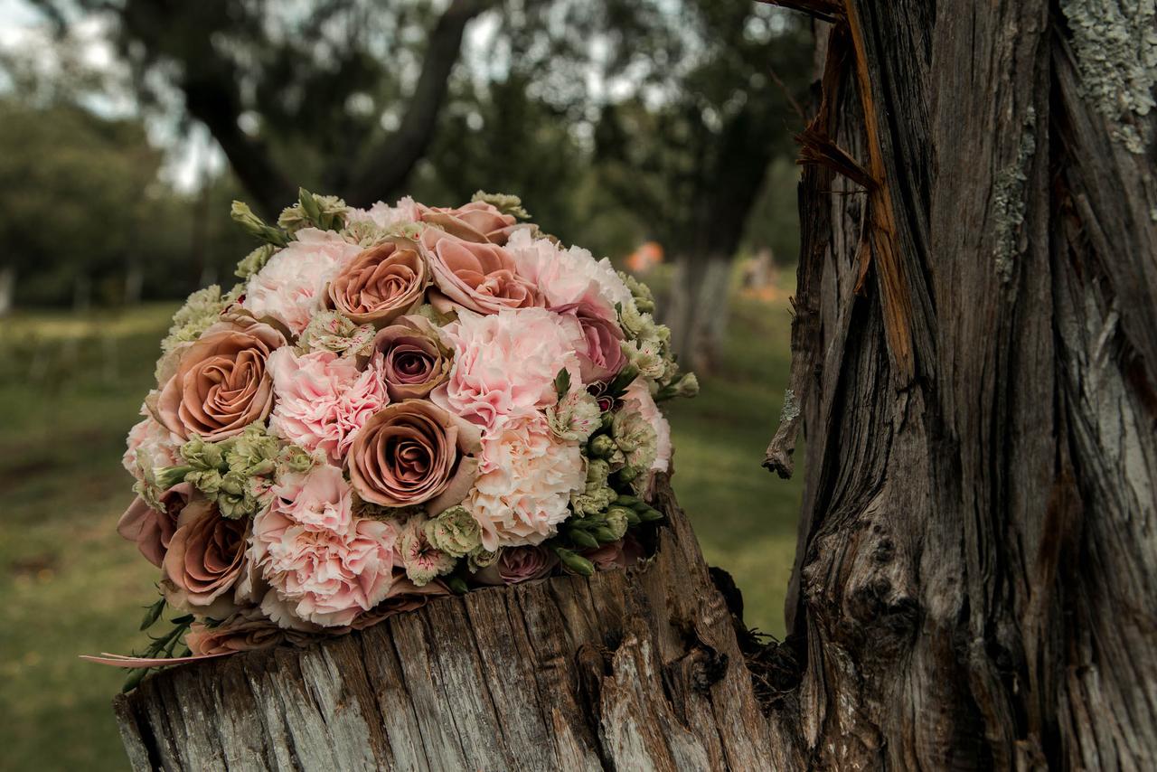 decoración floral peonías