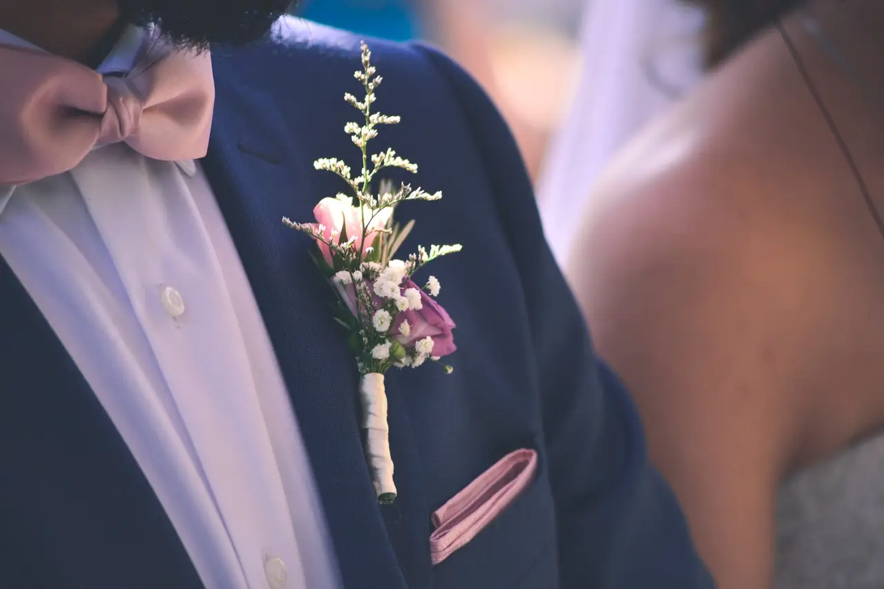 Solapa Flor Traje de Novio Esposo Mini Bouquet Matrimonio Hombre Elegante