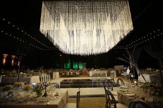 decoración con luces para boda