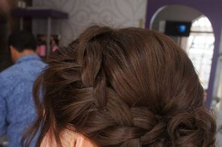 novia con recogido trenza