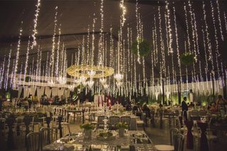 decoración con luces para boda