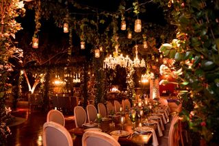 decoración con luces para boda