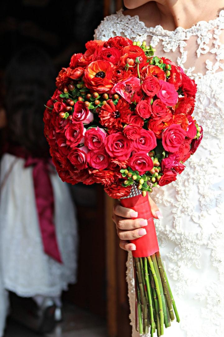 Ramos de novia rojos - bodas.com.mx