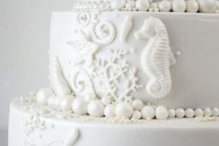 adornos para pastel de boda marino