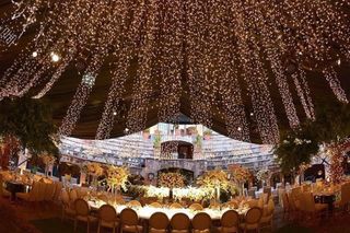 decoración con luces para boda