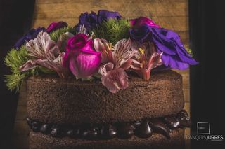 pastel de boda de chocolate