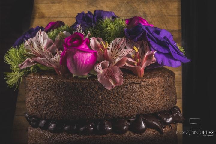 pastel de boda de chocolate