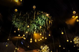 decoración con luces para boda