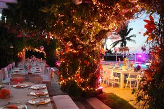 decoración con luces para boda